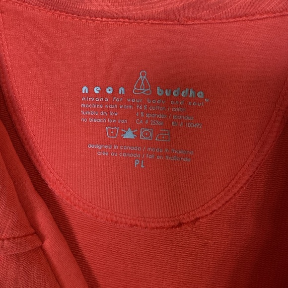 NEON BUDDHA Coral Blazer/Jacket Large Decorative Button Size Petite Large - Picture 4 of 13